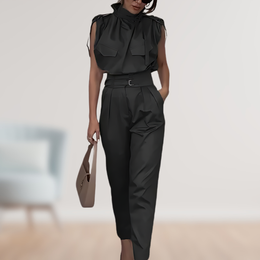 Amanda™ I Combinaison Élégante avec Ceinture pour Femme