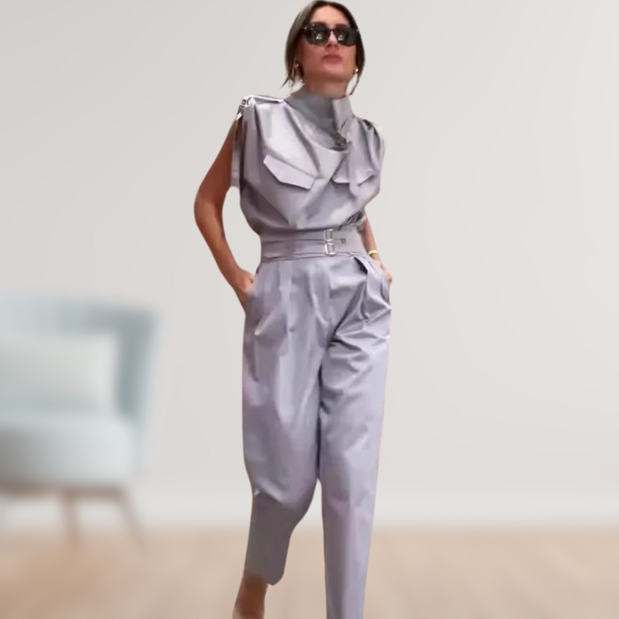 Amanda™ I Combinaison Élégante avec Ceinture pour Femme