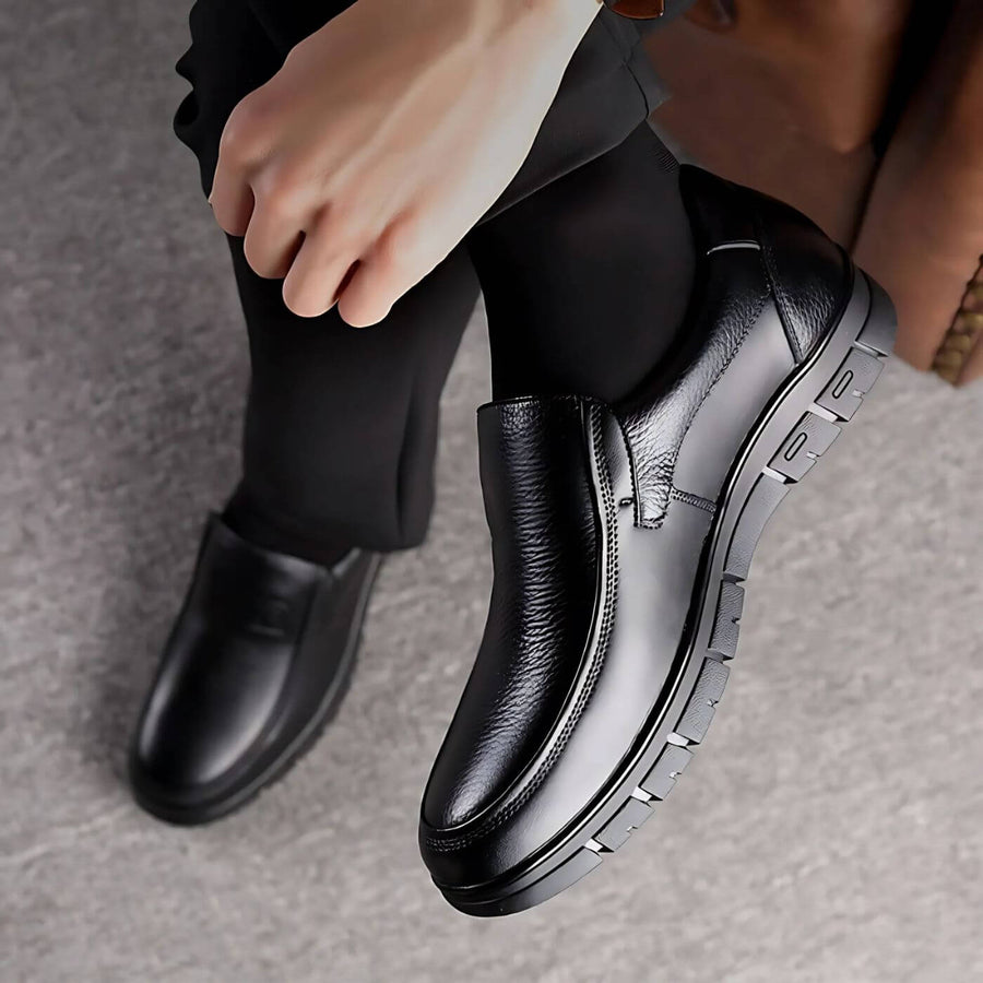 Chaussures Plates En Cuir Antidérapantes Élégantes Pour Homme