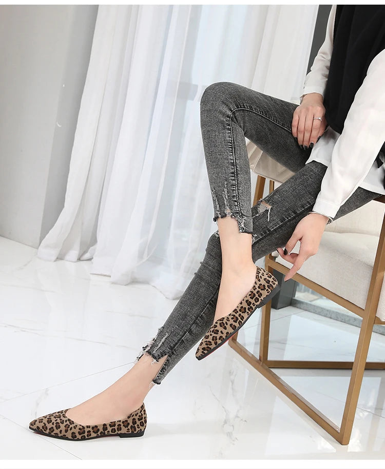 Ballerine leopard femme