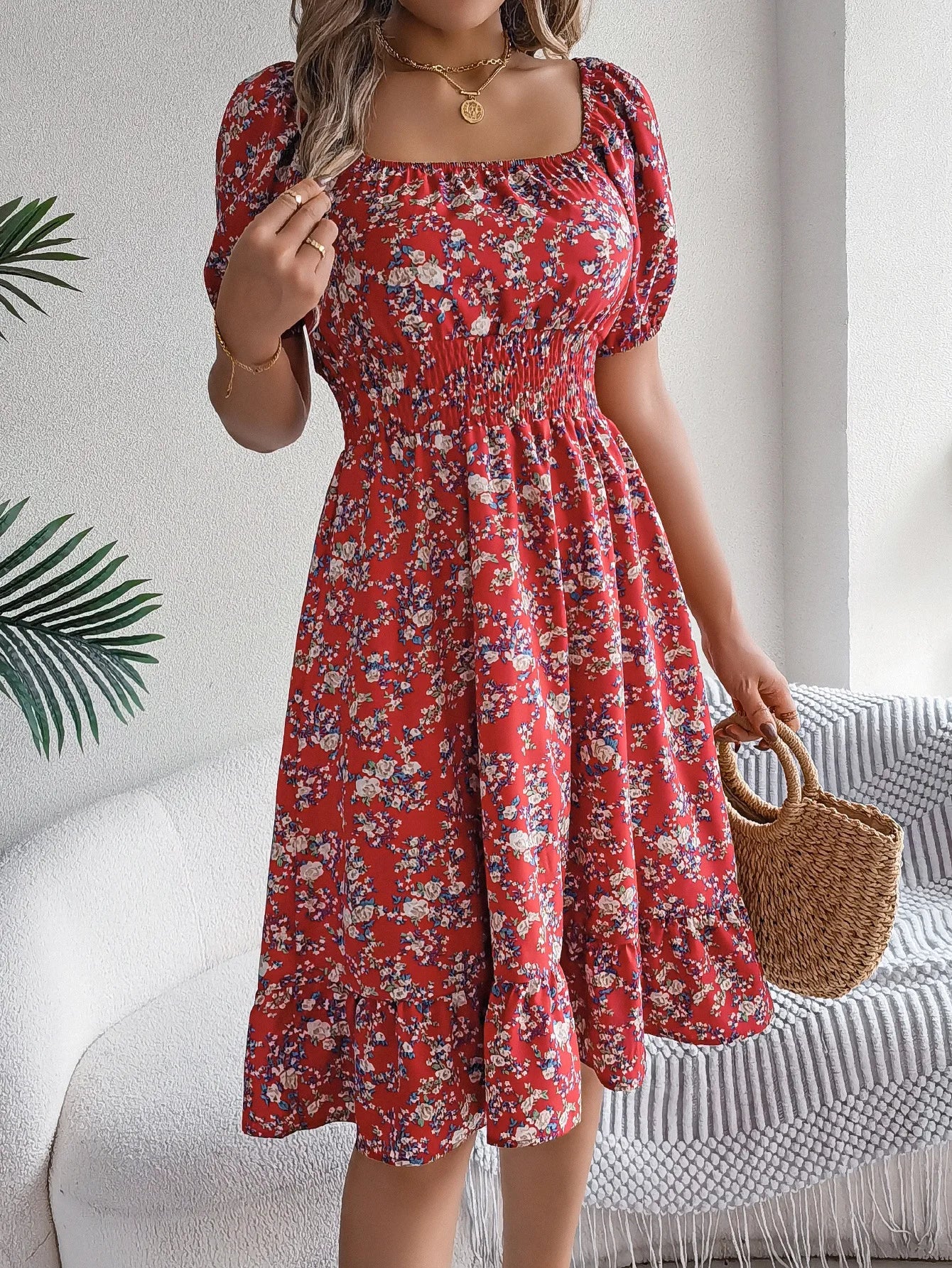 Frais et féminin Robe