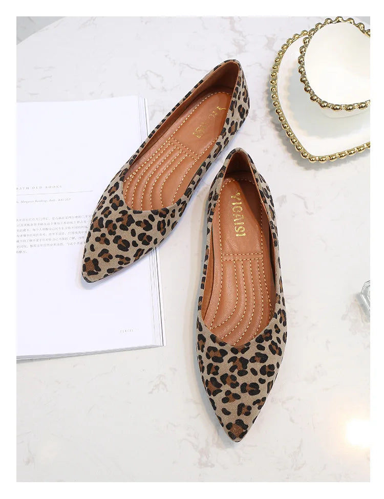 Ballerine leopard femme