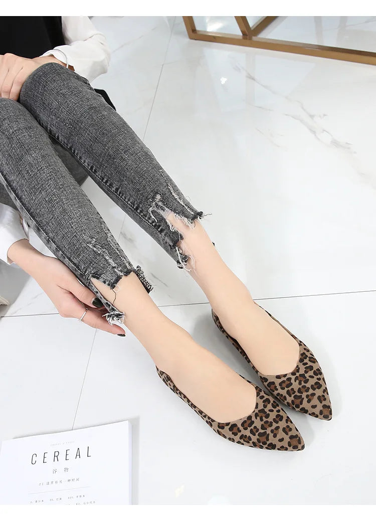 Ballerine leopard femme