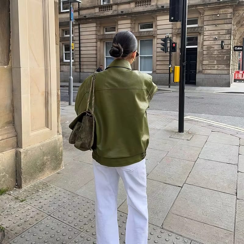 SIMONE™ | Veste en Cuir Oversized