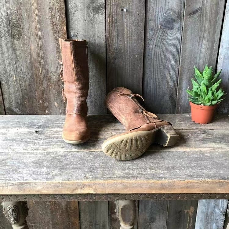 Anerisse™ - Bottes d’hiver pour femme en cuir imperméable au style intemporel