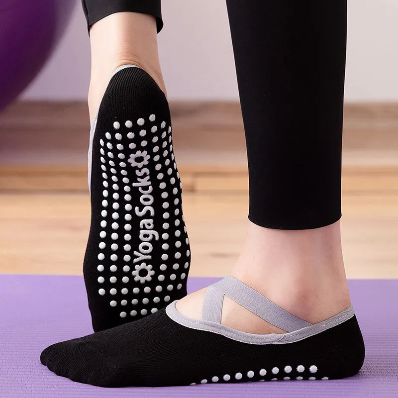 Chaussettes Antidérapantes Modernes Femme avec Bandes en Silicone