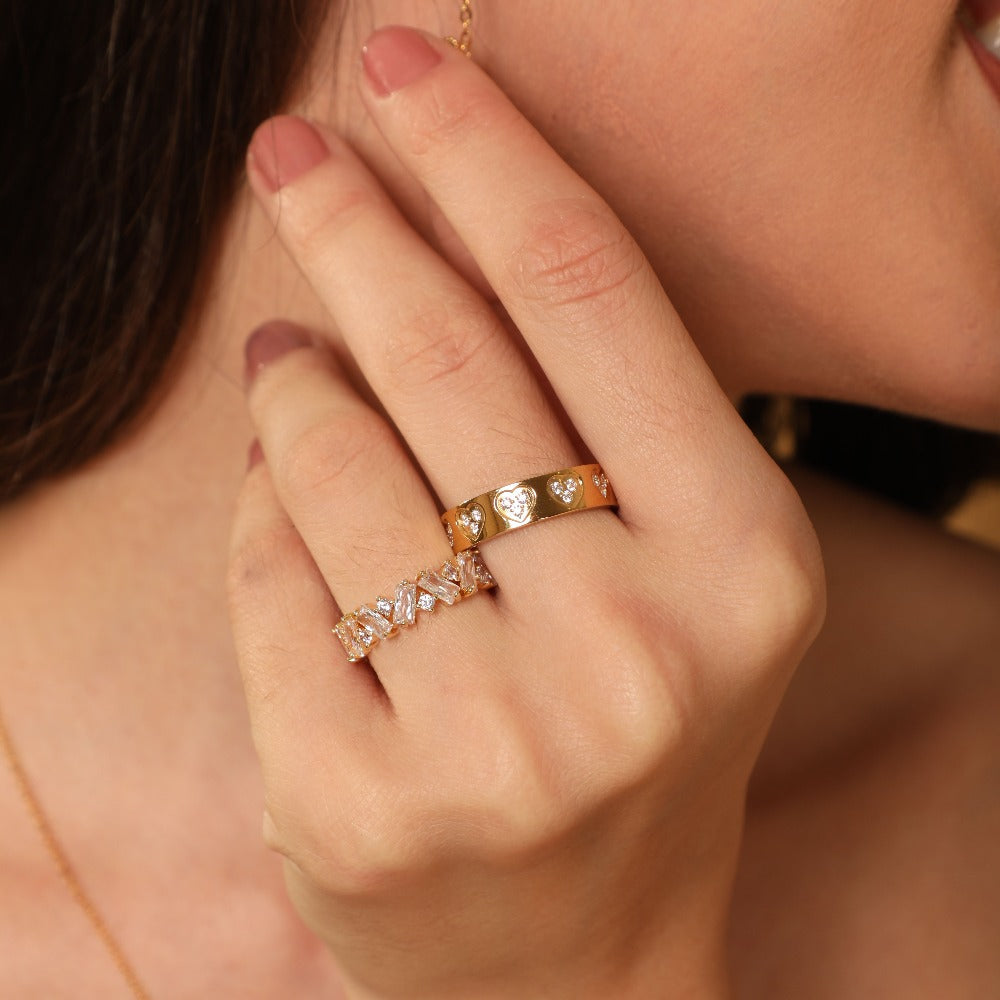 Léa Blanchet® | Element Heart Bague 14K plaqué or
