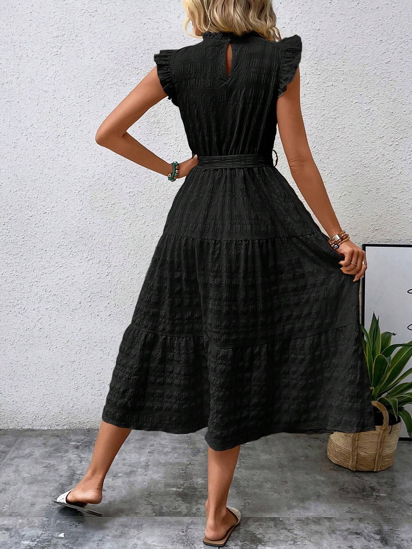 Sophie Paris® | Robe à lacets à manches volantes