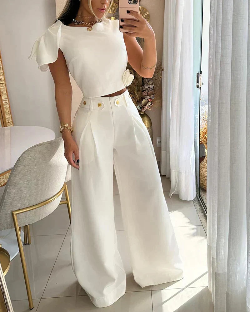 Ensemble deux pièces - T-shirt sans manches et pantalon large