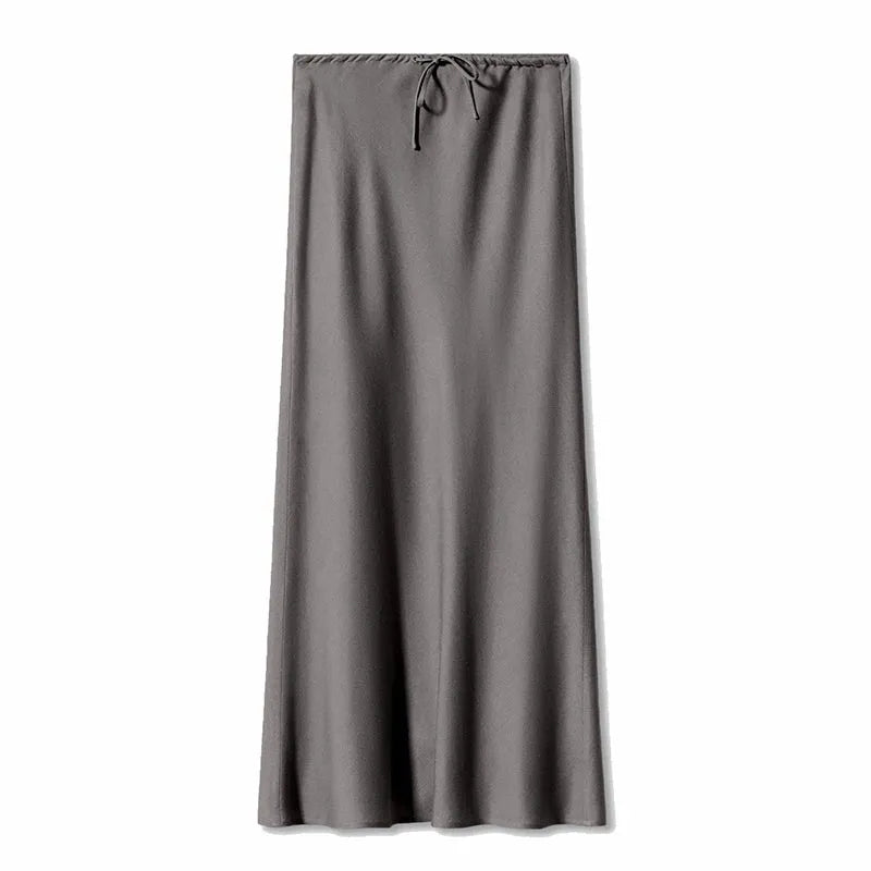 Sophie Paris® I Jupe longue en satin taille haute