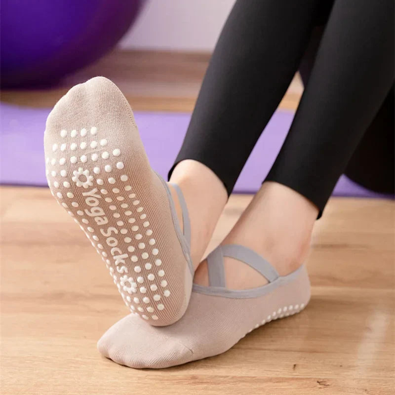 Chaussettes Antidérapantes Modernes Femme avec Bandes en Silicone