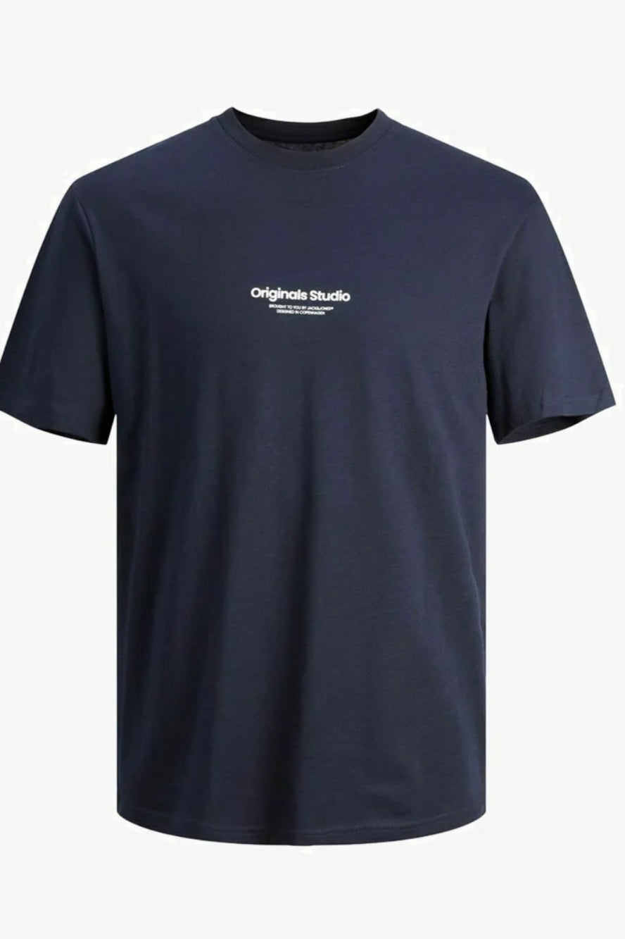 T-Shirt JORVESTERBRO TEE SS CREW NECK Bleu Marine