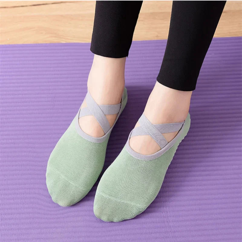 Chaussettes Antidérapantes Modernes Femme avec Bandes en Silicone