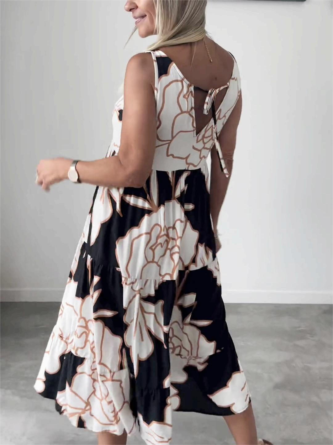 Robe Wanda Imprimée Sans Manches