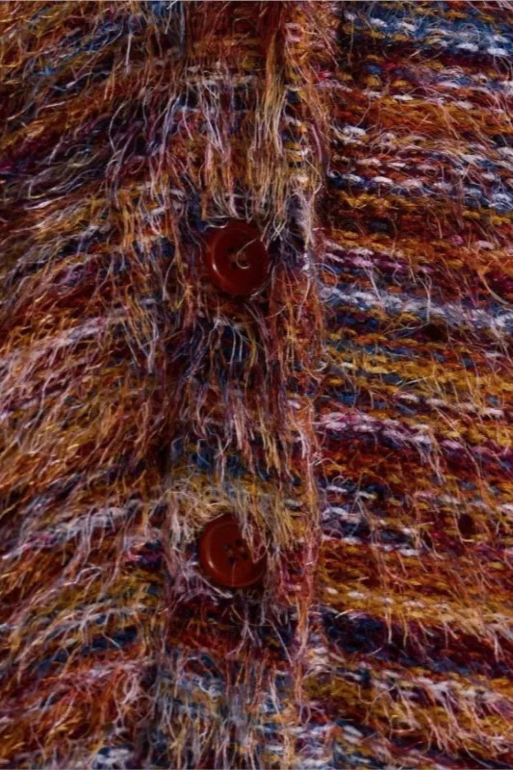 Cardigan tricoté vintage à rayures et col en V confortable