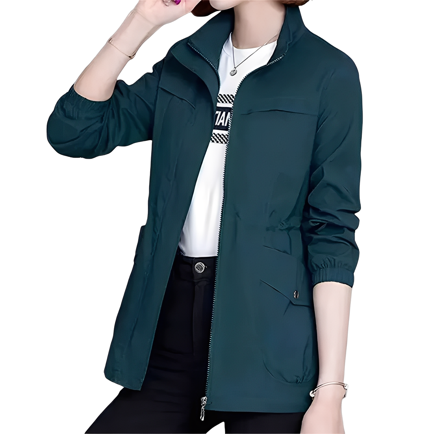 Veste légère chic pour femmes avec détail de taille ajustable