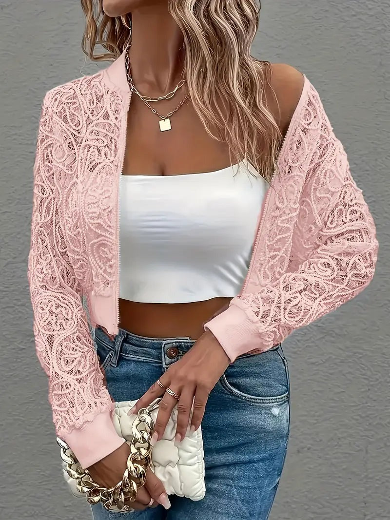 Veste courte en dentelle Celina