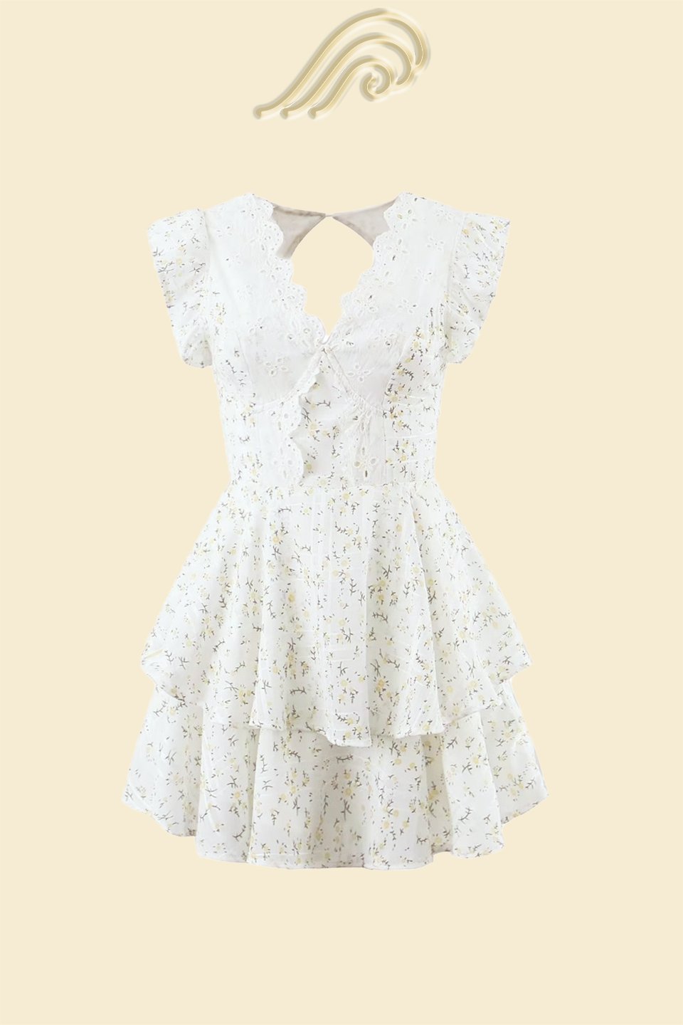 Pauline Laurent® | Mini-robe dégradée avec dentelle