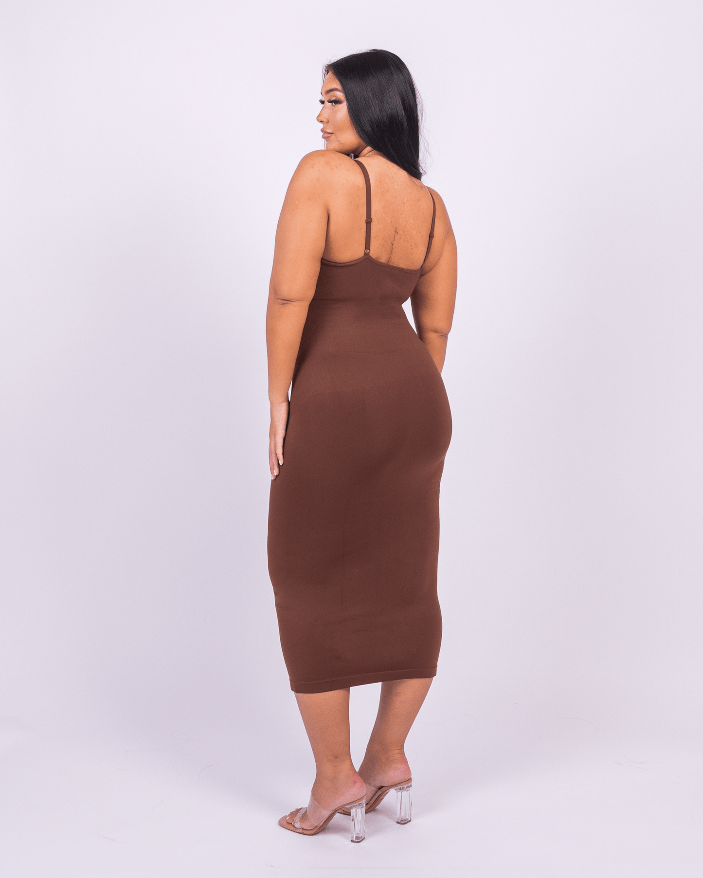 Azura - Shaper Maxi Jurk V-Hals En Spaghetti Schouderbandjes
