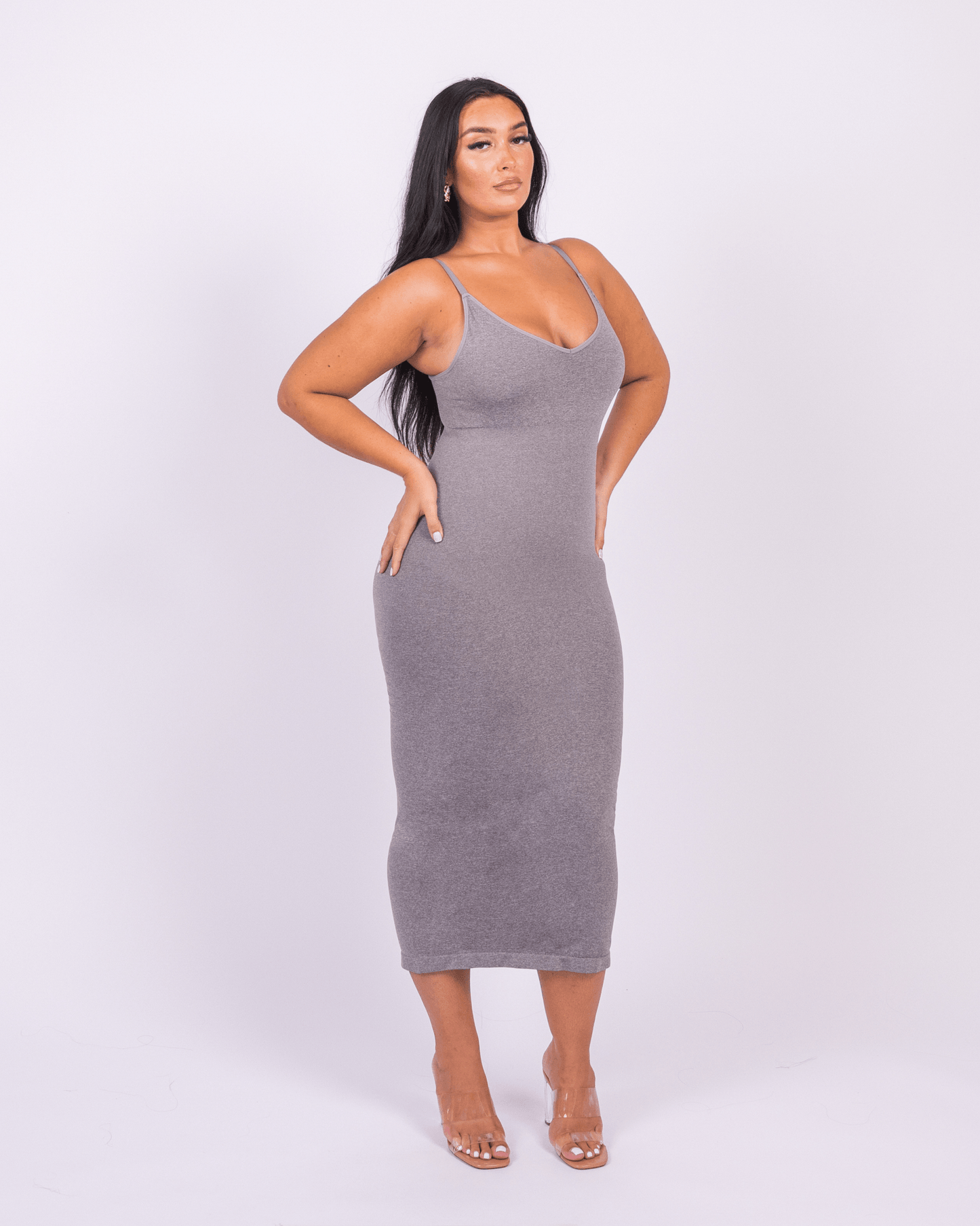 Azura - Shaper Maxi Jurk V-Hals En Spaghetti Schouderbandjes