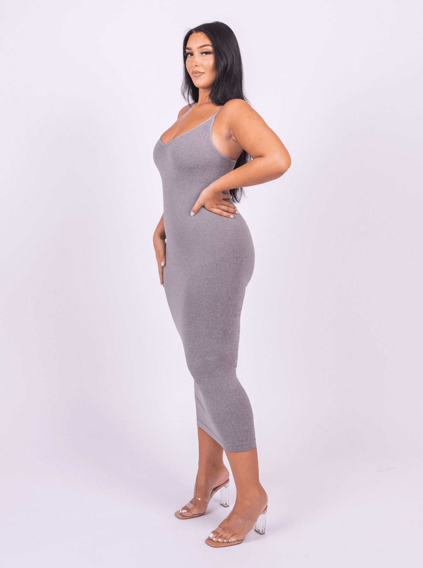 Azura - Shaper Maxi Jurk V-Hals En Spaghetti Schouderbandjes