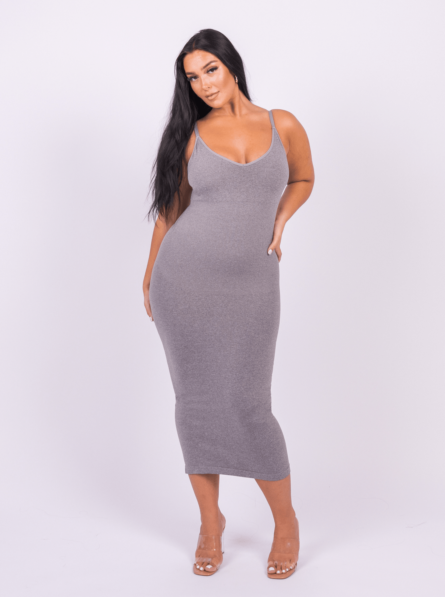 Azura - Shaper Maxi Jurk V-Hals En Spaghetti Schouderbandjes