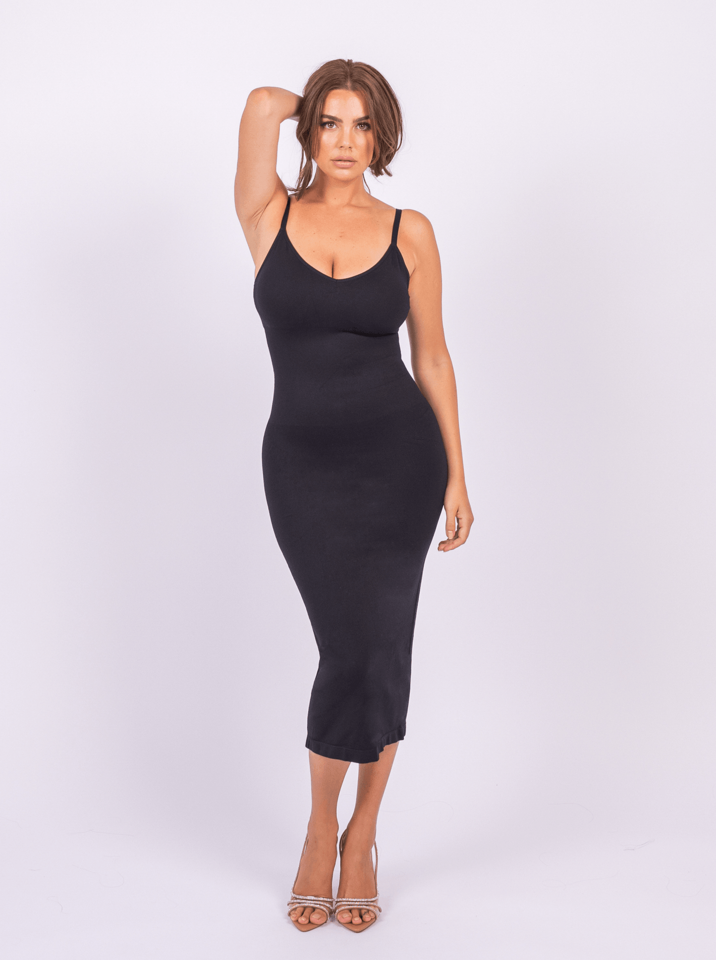 Azura - Shaper Maxi Jurk V-Hals En Spaghetti Schouderbandjes