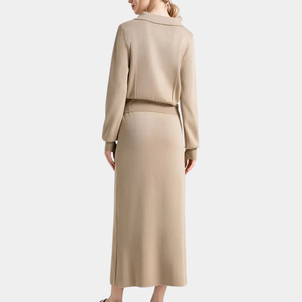 Ensemble à Deux Pièces Boutonné pour Femme