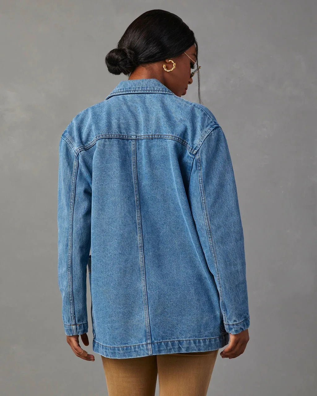 Veste Blazer en Denim Chic et Élégante pour Femme