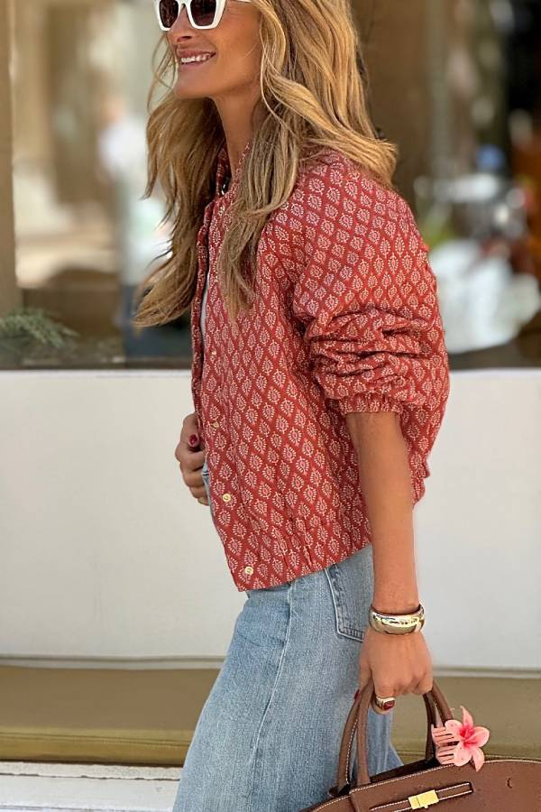 Veste légère imprimée tendance pour un style quotidien