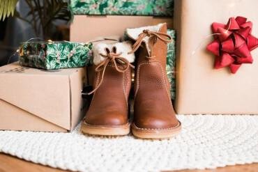 Bottes Hautes Classiques en Cuir Doublées de Polaire pour Femmes