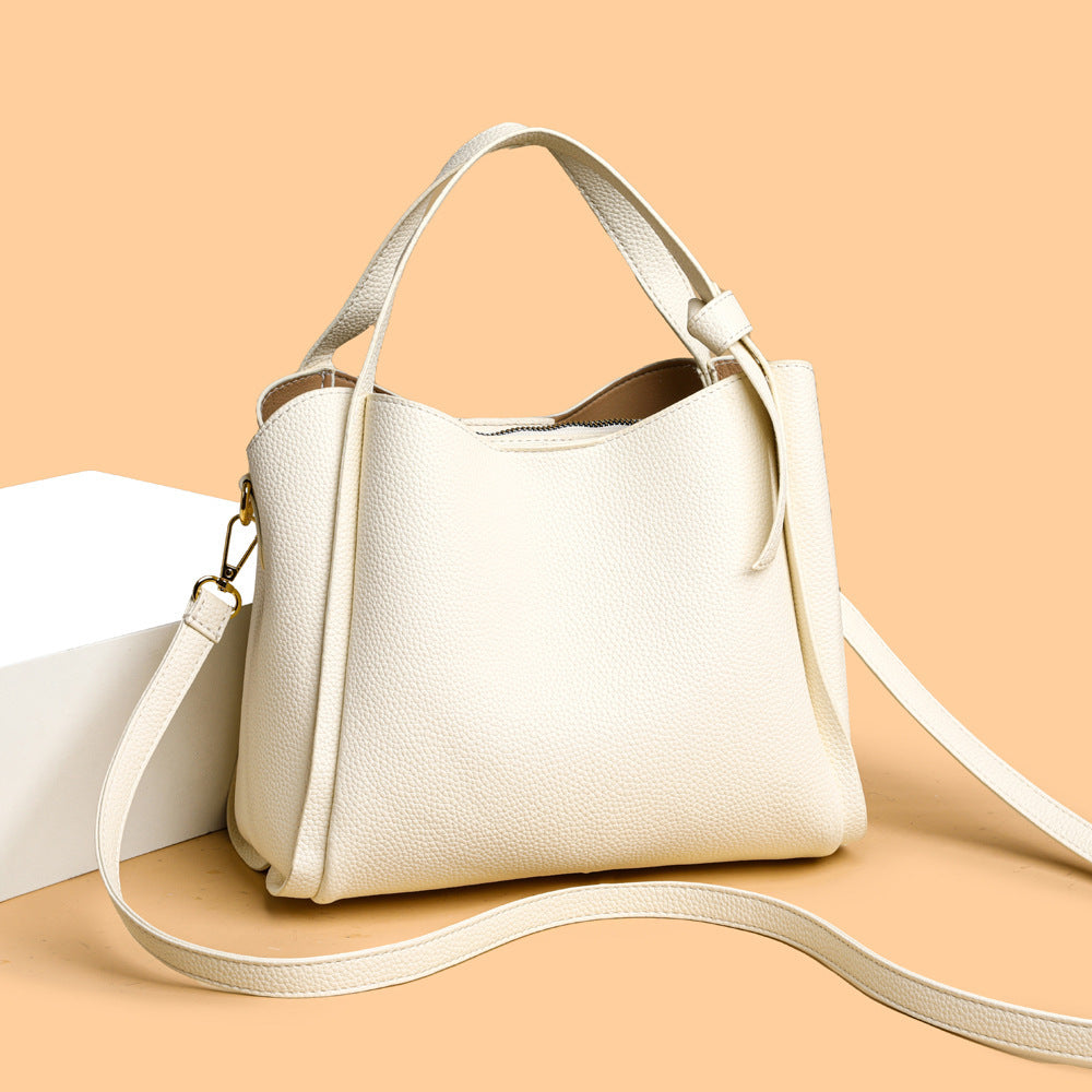 Sac à main en cuir grainé