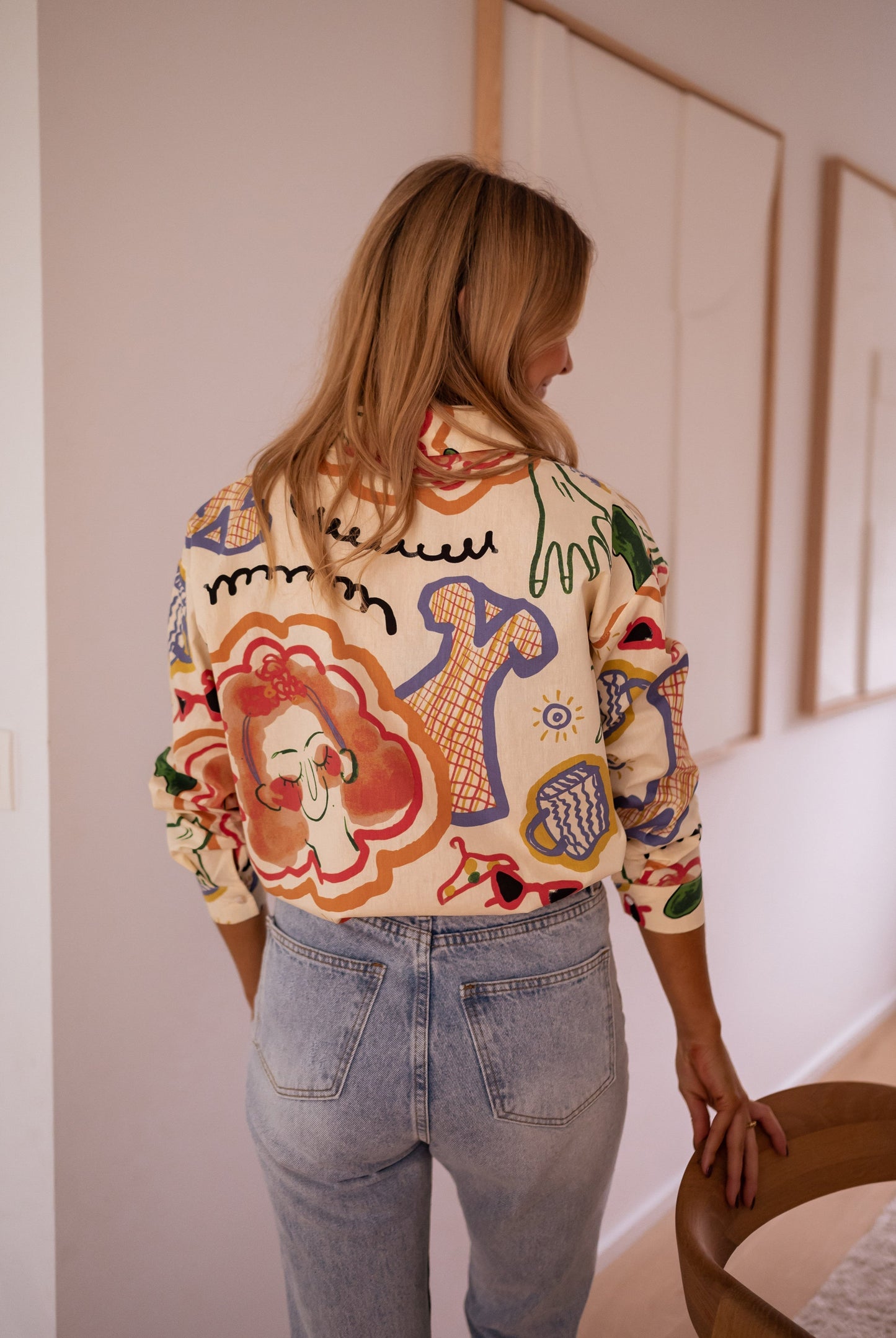 Blouse Chemise Légère à Motifs