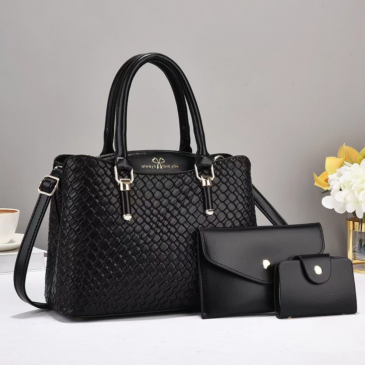Ensemble sacs 3 en 1 en cuir texturé