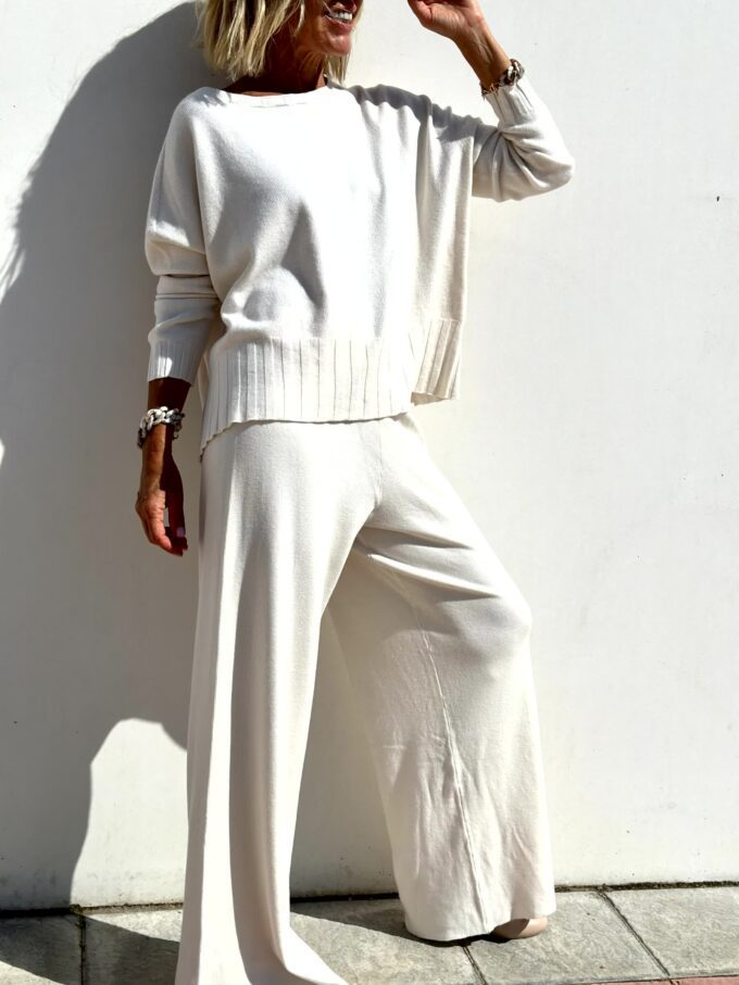 Ensemble de pull décontracté en tricot doux pour femmes