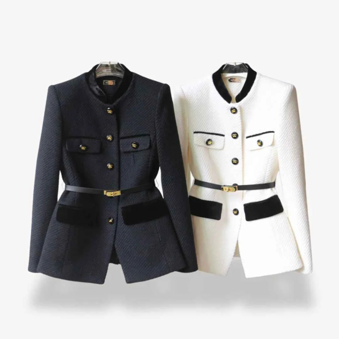 Veste en tweed sur mesure pour un style bureau chic