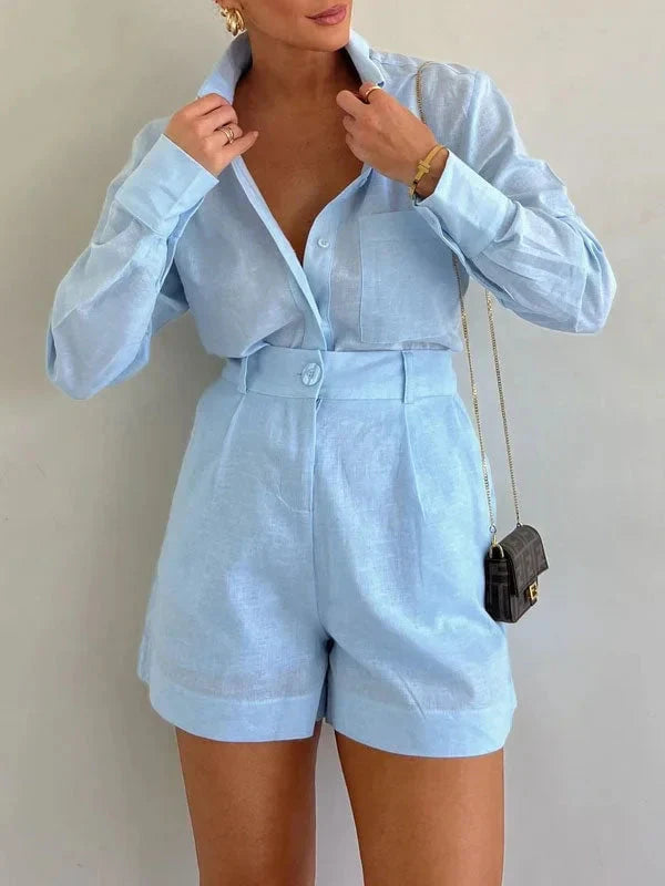 Ensemble chemise légère et short décontracté pour un usage quotidien