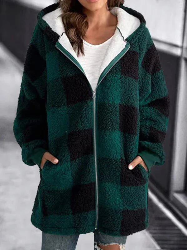 Sarah™ | Manteau Oversize à Carreaux
