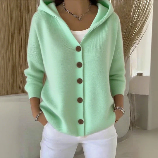 Cardigan à manches longues en coton confortable pour femme