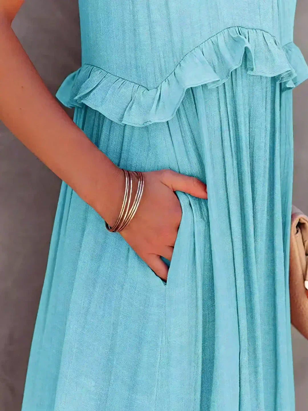 Sarah | Robe Maxi Halter à Volants (Stock Limité)