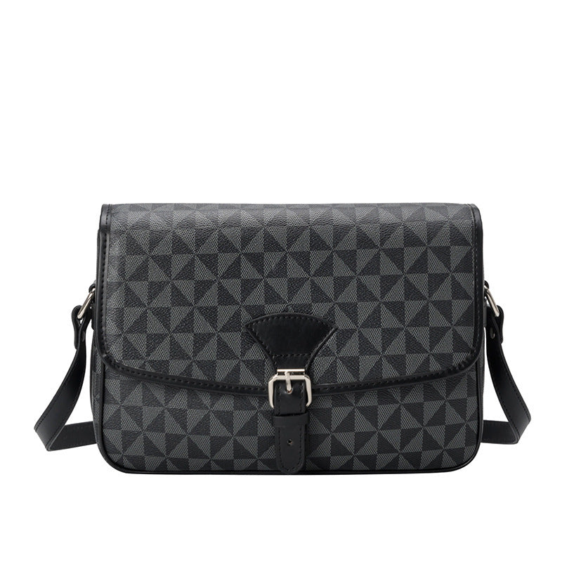 Sac à bandoulière en cuir à motifs