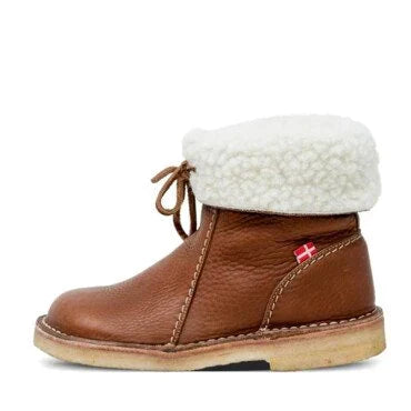 Bottes Hautes Classiques en Cuir Doublées de Polaire pour Femmes