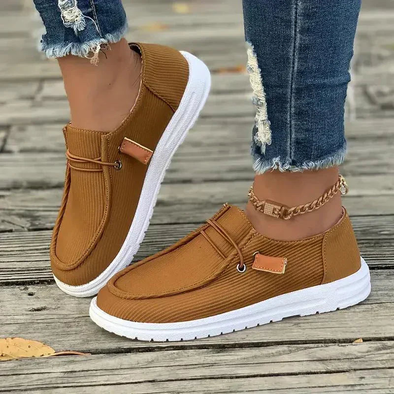 Mocassins en Toile Élégants Confort Femmes