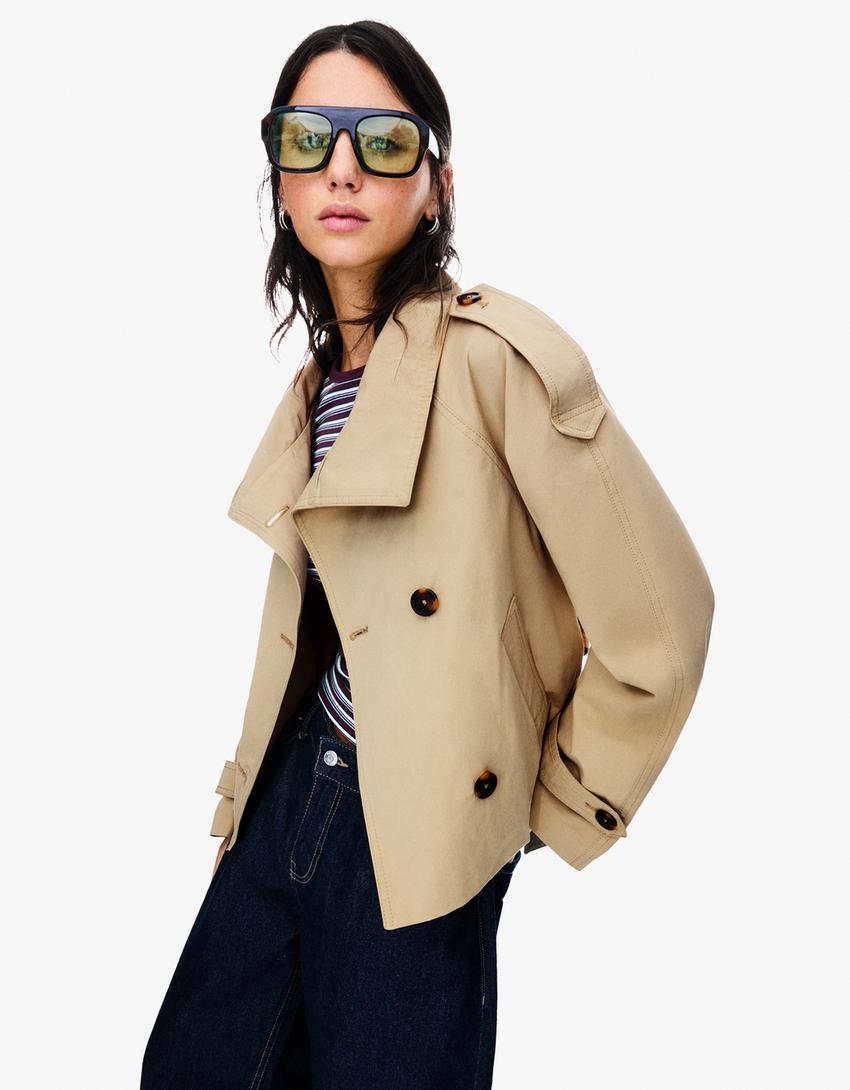 Trench-coat classique léger d'automne