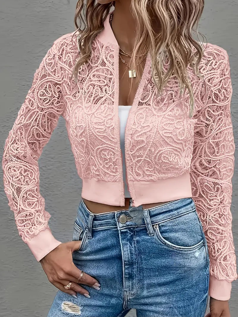 Veste courte en dentelle Celina