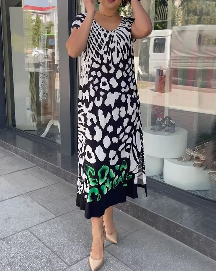 Robe à manches courtes