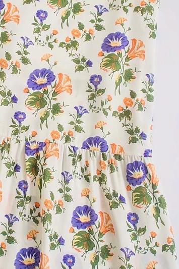 Pauline Laurent® | Robe midi évasée imprimée avec bretelles