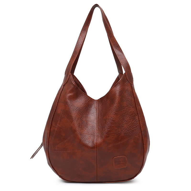 Sac fourre tout en cuir vieilli
