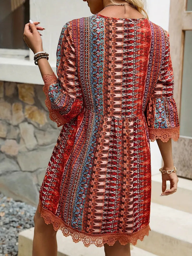 Robe Chic d'Été à Col V Profond