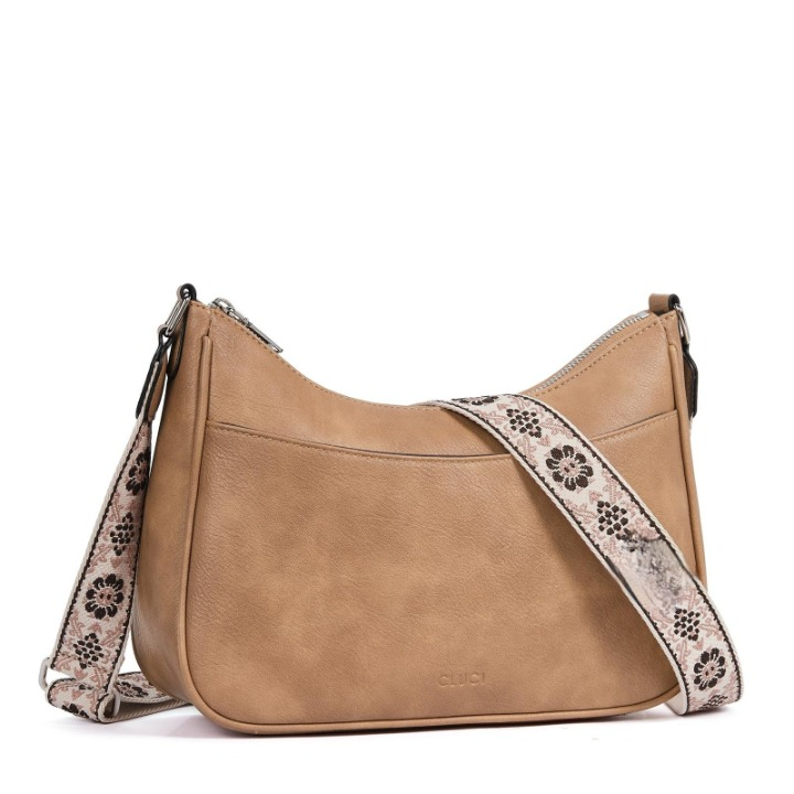 Sac à bandoulière à motifs en cuir